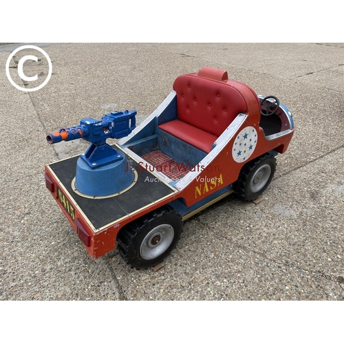 115 - A NASA scout fairground style car with mounted toy gun