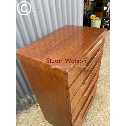 118 - A teak tallboy chest of six drawers EON furniture