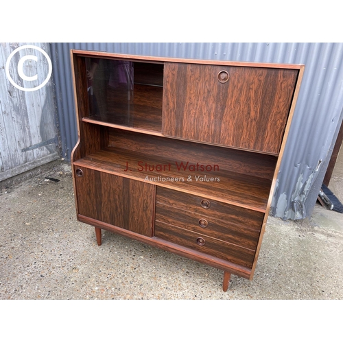 122 - A rosewood high back cocktail sideboard