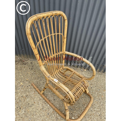 13 - Vintage bamboo rocker chair