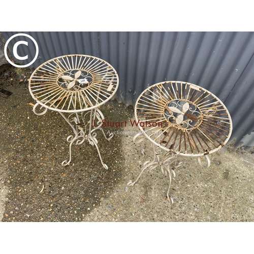 348 - A pair of vintage wire work side tables by Laura Ashley