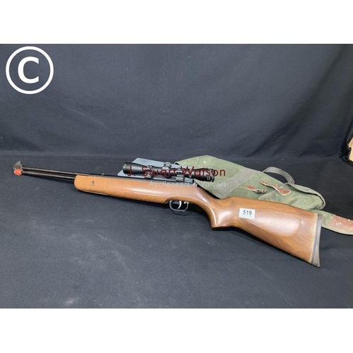 519 - Weihrauch pump action .22 air rifle with Simmons telescopic sight