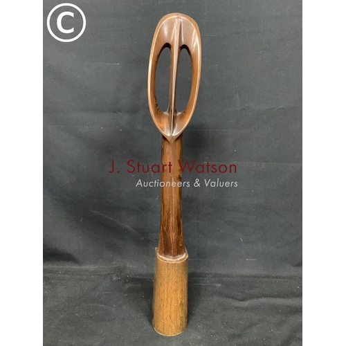 609 - Carved hardwood sculpture, height 74cms