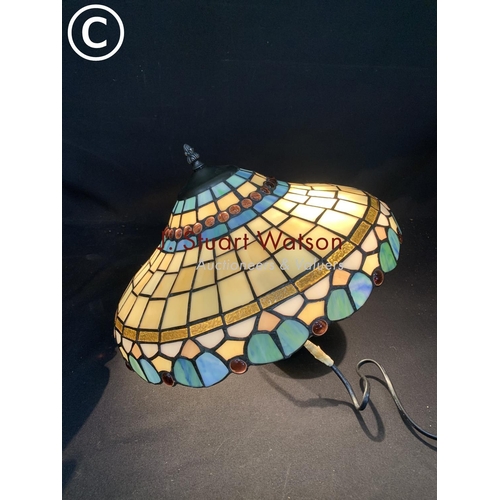 614 - Tiffany style ceiling light fitting, diameter of shade 40cms