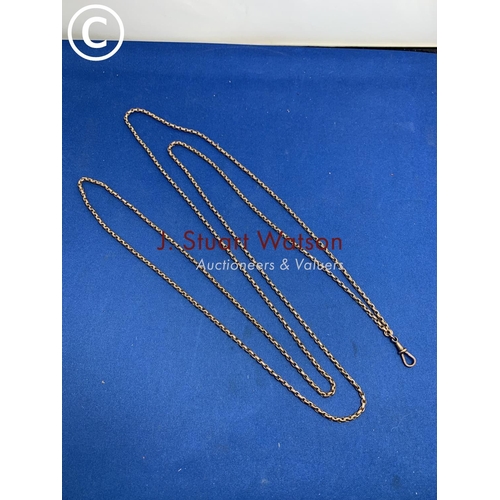 845 - Victorian 9ct Gold Guard Chain length 60