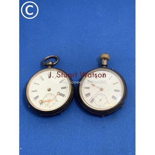 851 - Two Silver cased pocket watches a/f