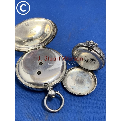 870 - Hallmarked Silver Pocket Watch and Hallmarked Silver Fob Watch