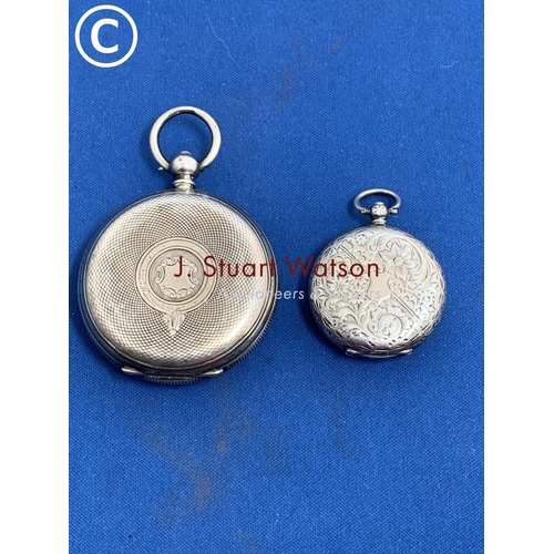 870 - Hallmarked Silver Pocket Watch and Hallmarked Silver Fob Watch