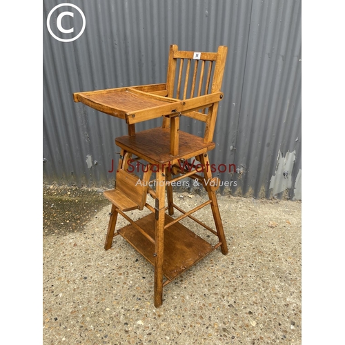 88 - An Edwardian high chair