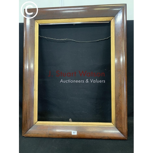 907 - Large Rosewood picture frame 83 x 104 cms