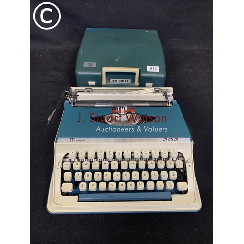 915 - Imperial 202 cased portable typewriter