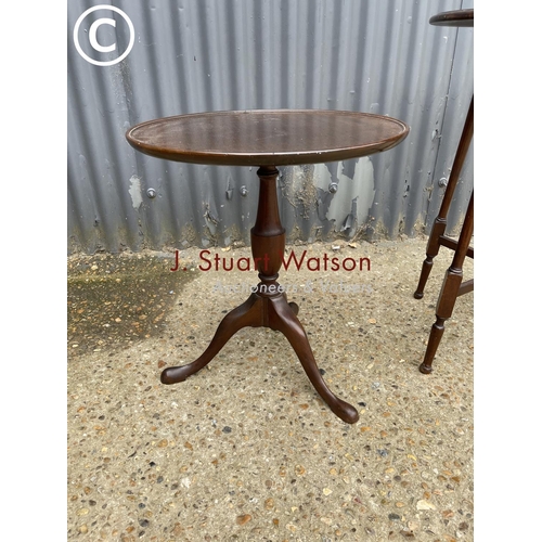 92 - Two antique mahogany occasional tables