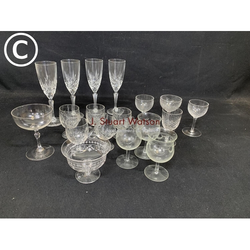 920 - Cut and etched glass ware and glasses, see second photo (3)