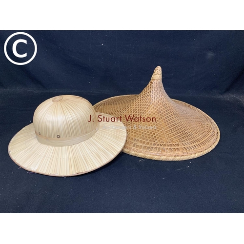 990 - Two Chinese coolie hats