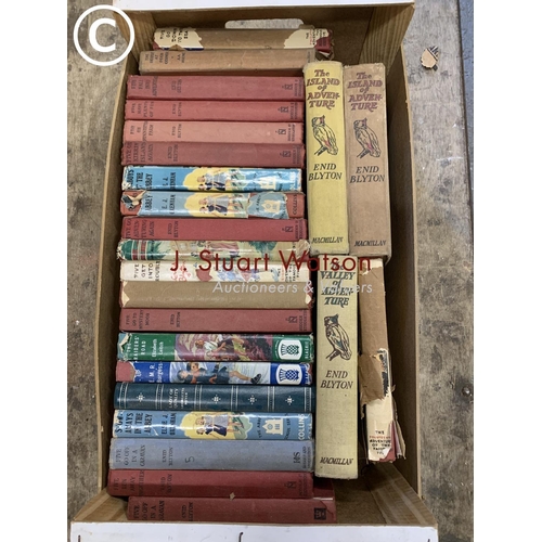 999 - Tray of Enid Blyton hard backed books