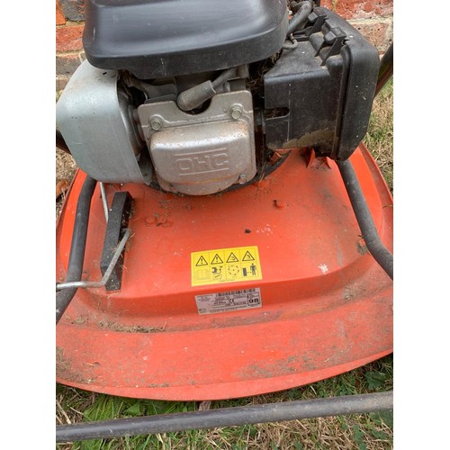 496 - A Flymo hover mower with suzuki engine