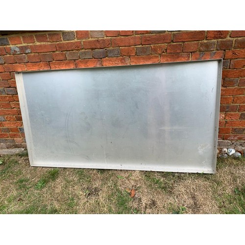 400 - A Fabricated Aluminium Tray unused 170 x 90 x 5 cms