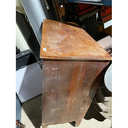 106 - A victorian mahogany chest of five drawers