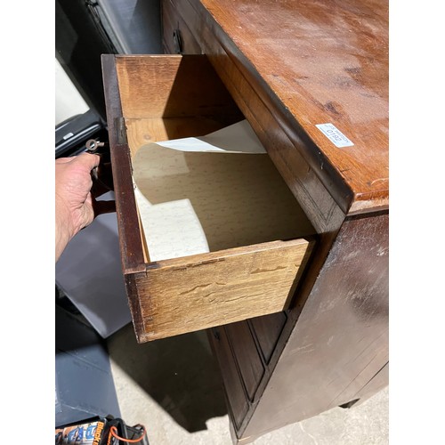 106 - A victorian mahogany chest of five drawers