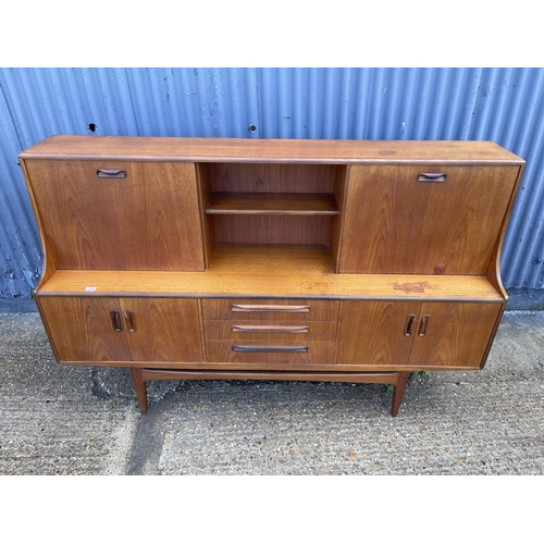 129 - A gplan fresco teak high back cocktail sideboard