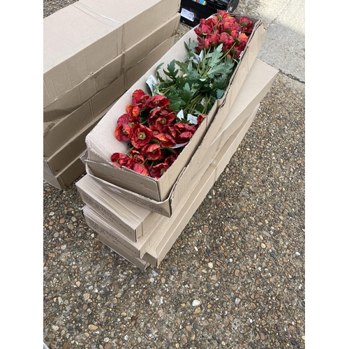 142 - Five boxes of artificial field poppy