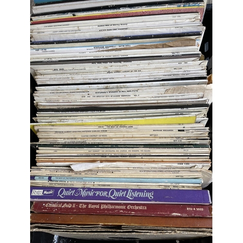 200 - Two crates and a box of lp's and 45's