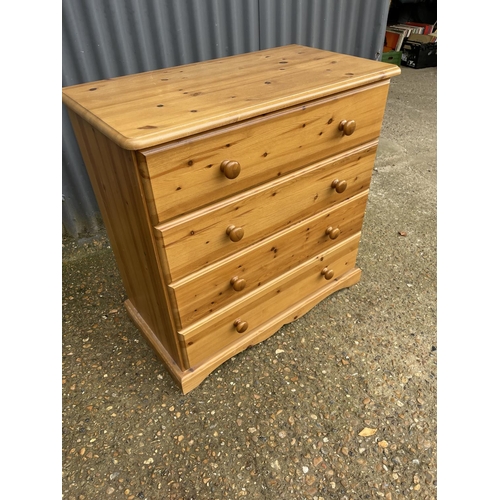 206 - A modern pine chest of four drawers