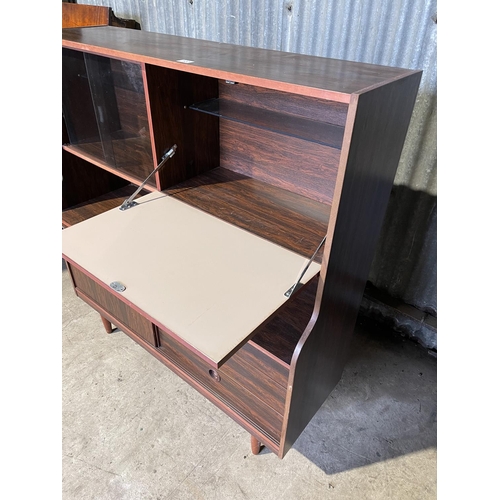 249 - A mid century rosewood effect high back cocktail sideboard