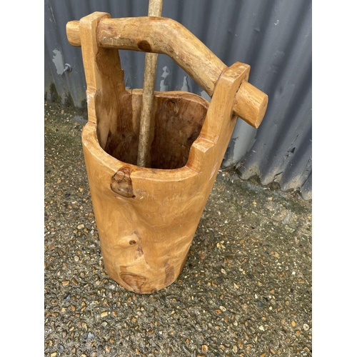 258 - Hand made umbrella stand and rambling stick