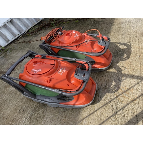 345 - Two Flymo electric lawn mowers