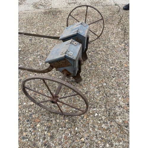 36 - A vintage iron hand seed drill