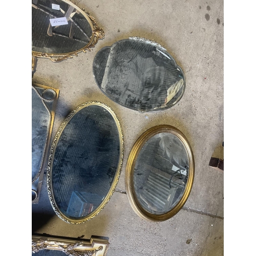 400f - Six assorted decorative wall mirrors