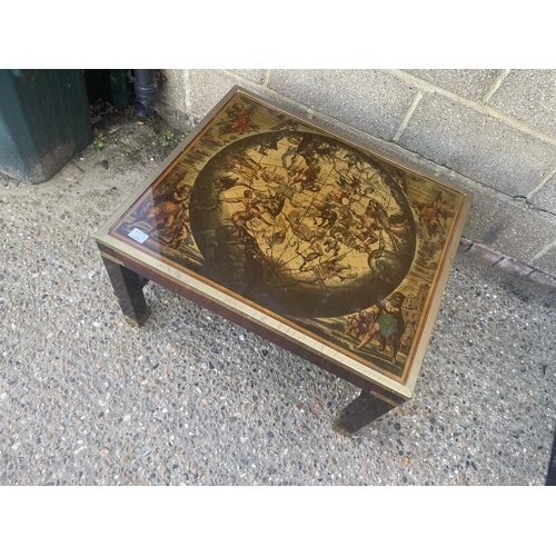 400g - A military style map effect coffee table 77x64