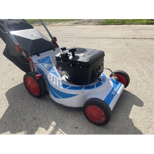 468 - Blue power lawn mower