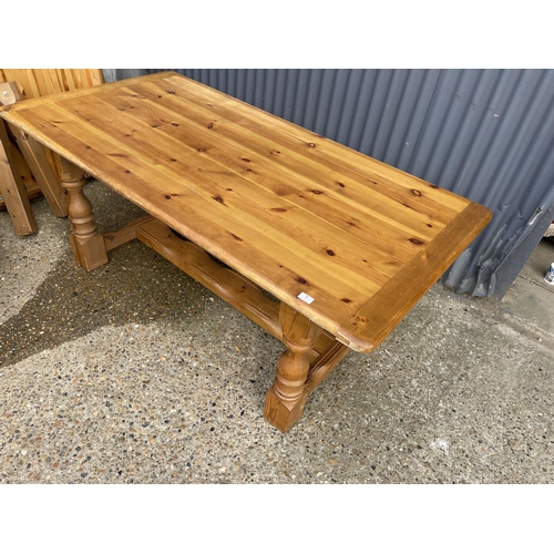 7 - A solid pine refectory style pine dining table 90x178x75