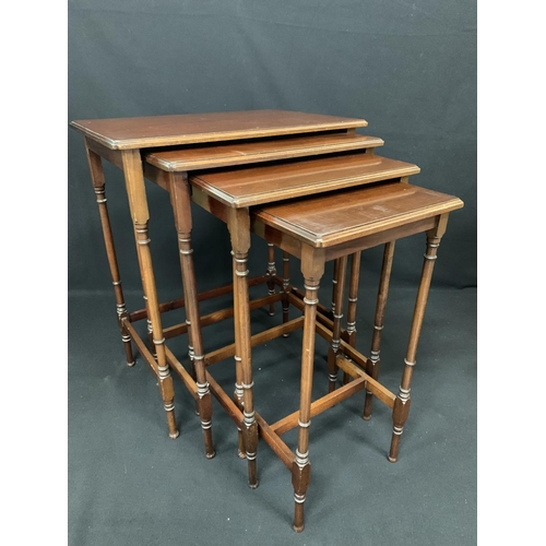 513 - Mahogany nest of four tables, height 40cms, width 50cms