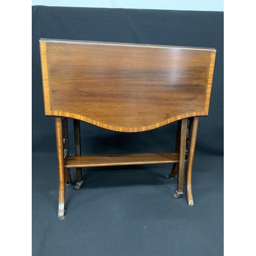 514 - Mahogany inlaid Sutherland table, height 62, width 61cms