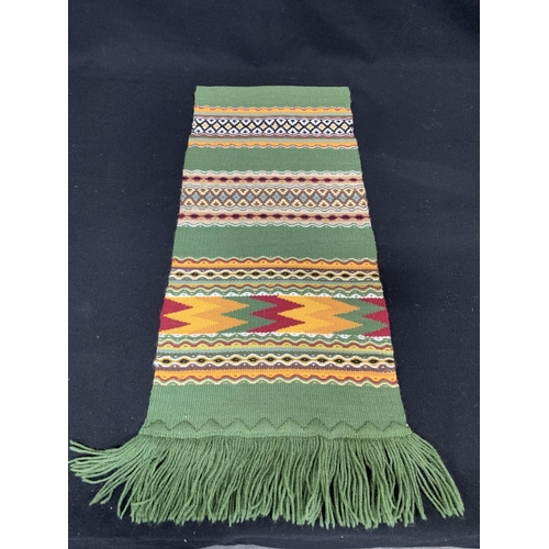 524 - Moroccan Kilim 70 x 30cms (Green)