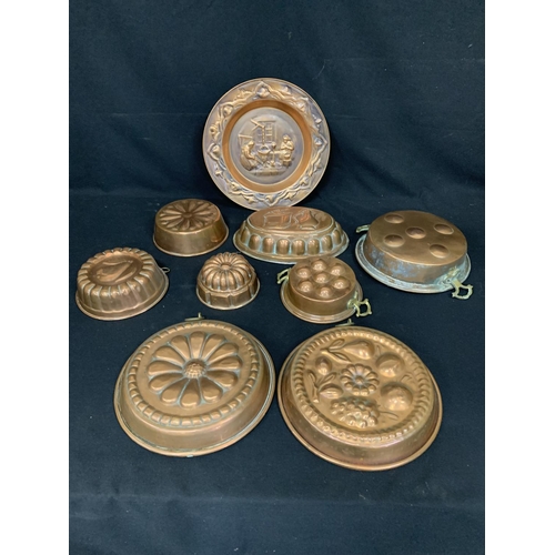 540 - Copper plaque and moulds