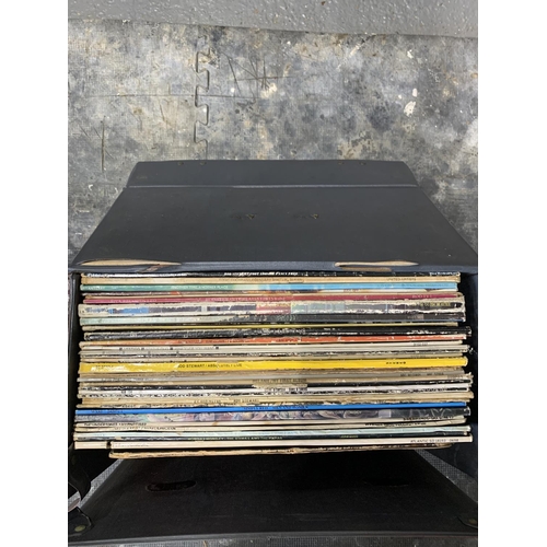 706 - Box of LPs including, Rod Stewart, Status Quo, Led Zeppelin etc