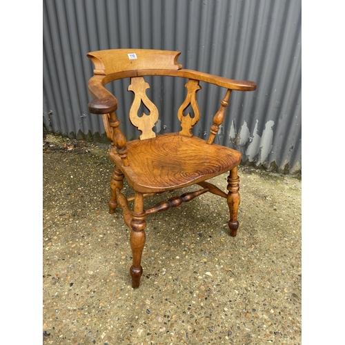 110 - A good quality antique smokers bow back chair