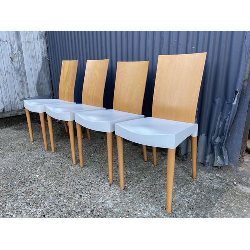129 - A set of four modern kitchen chairs labelled MISS TRIP for Kartell