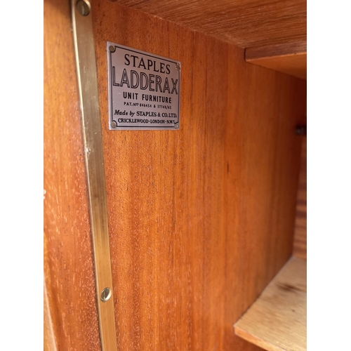 16 - A mid century ladderax home office storage system by staples. Central bureau and cabinet sections fl... 