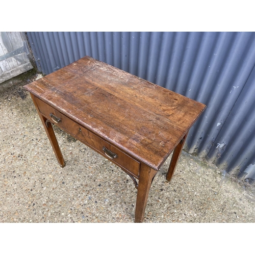 163 - A Georgian mahogany single drawer lowboy table