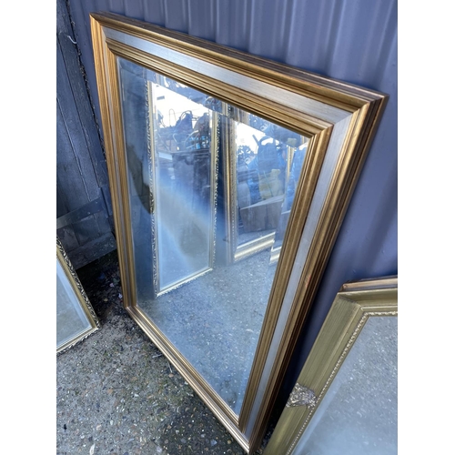 206 - Four large gold gilt wall mirrors