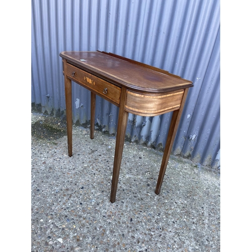 209 - Am Edwardian mahogany inlaid single drawer hall table