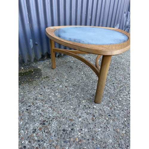 210 - A mid century nathan teak coffee table with drop in glass top