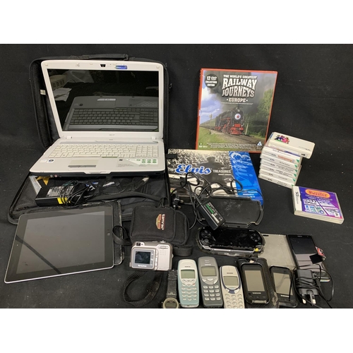 522 - Acer Espire 7720 laptop, case and charger, IPad 3 , receipt dated 2012, Sony PSP and charger, Ninten... 