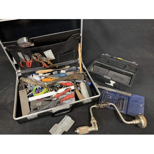 545 - Engineers tool case and contents and small box of tools