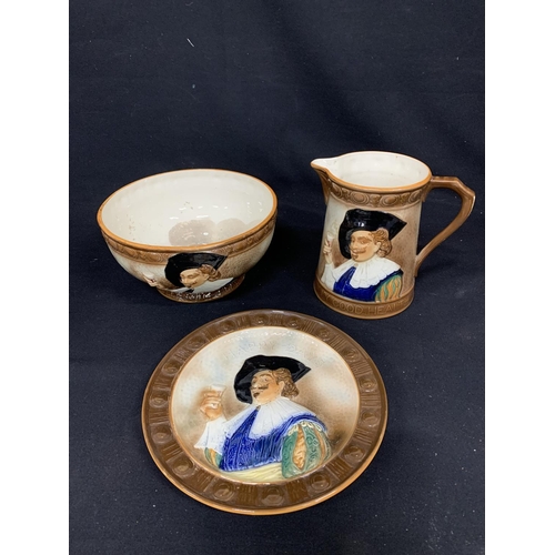 574 - 3 pieces of hand painted Falcon ware